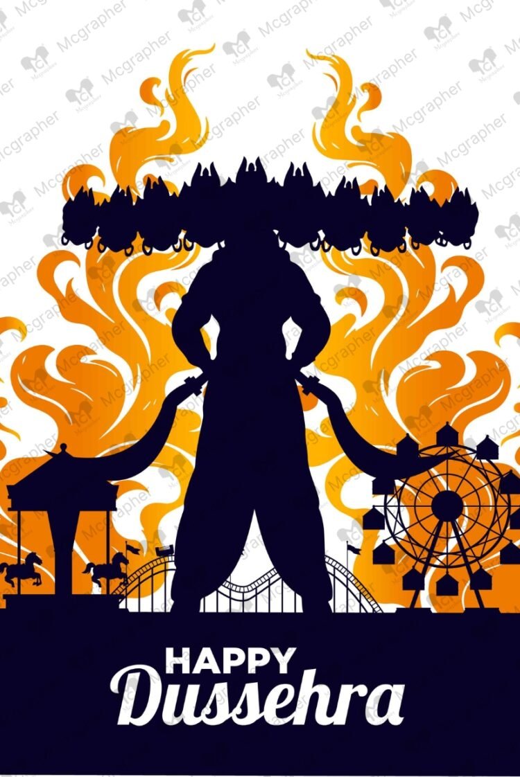 Dussehra Festival vector illustration