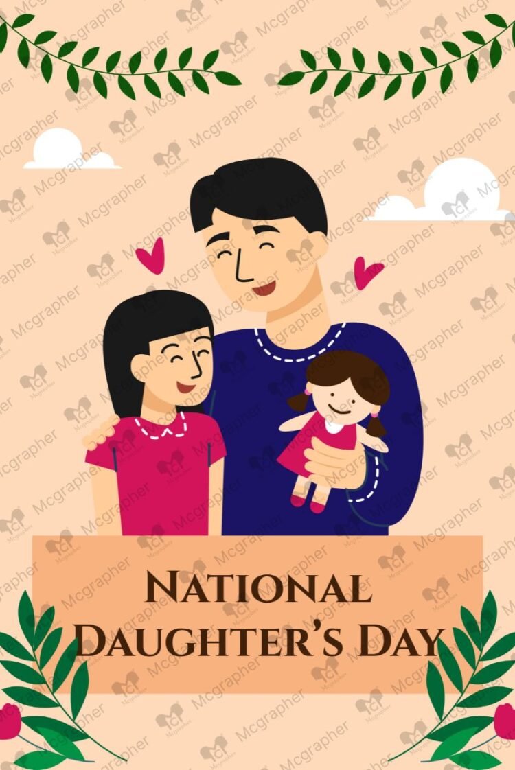 National Daughters Day love vector illustration