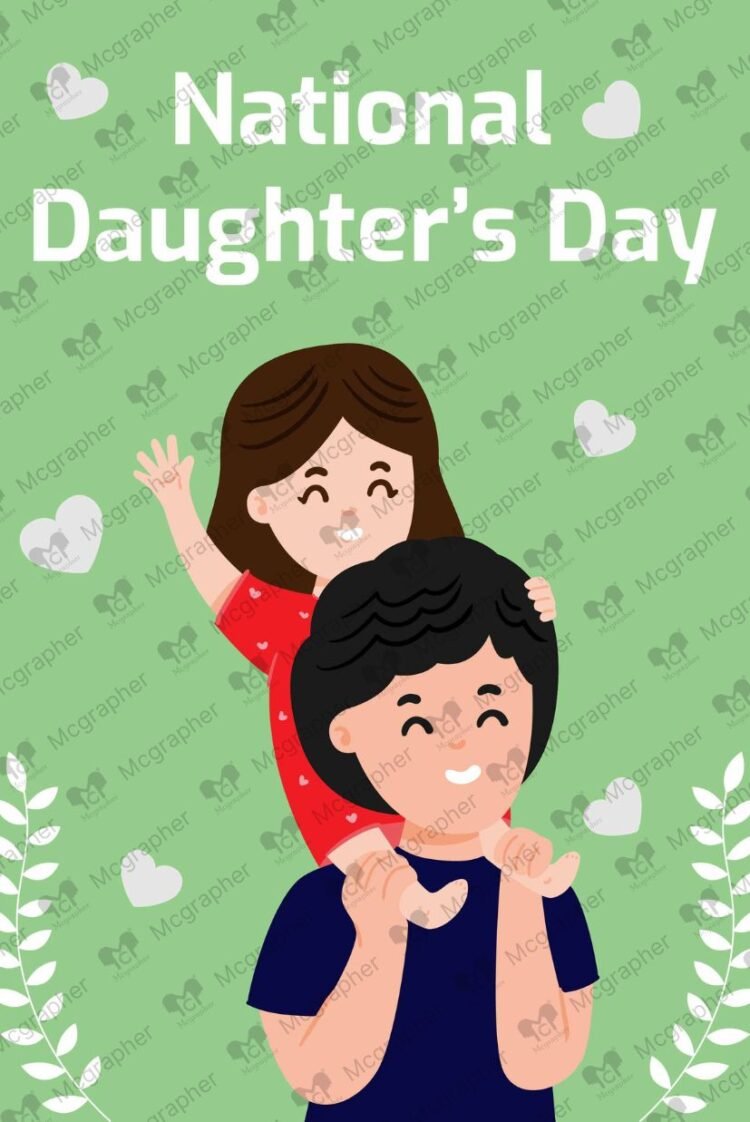 National Daughters Day celebration vector illustration