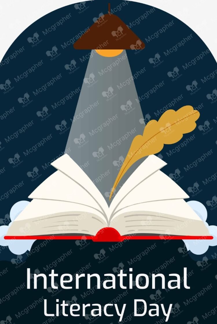 International Literacy Day Learning illustration