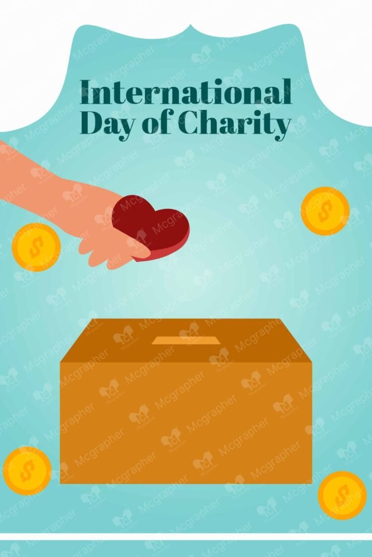 International Day Of Charity vector illustration