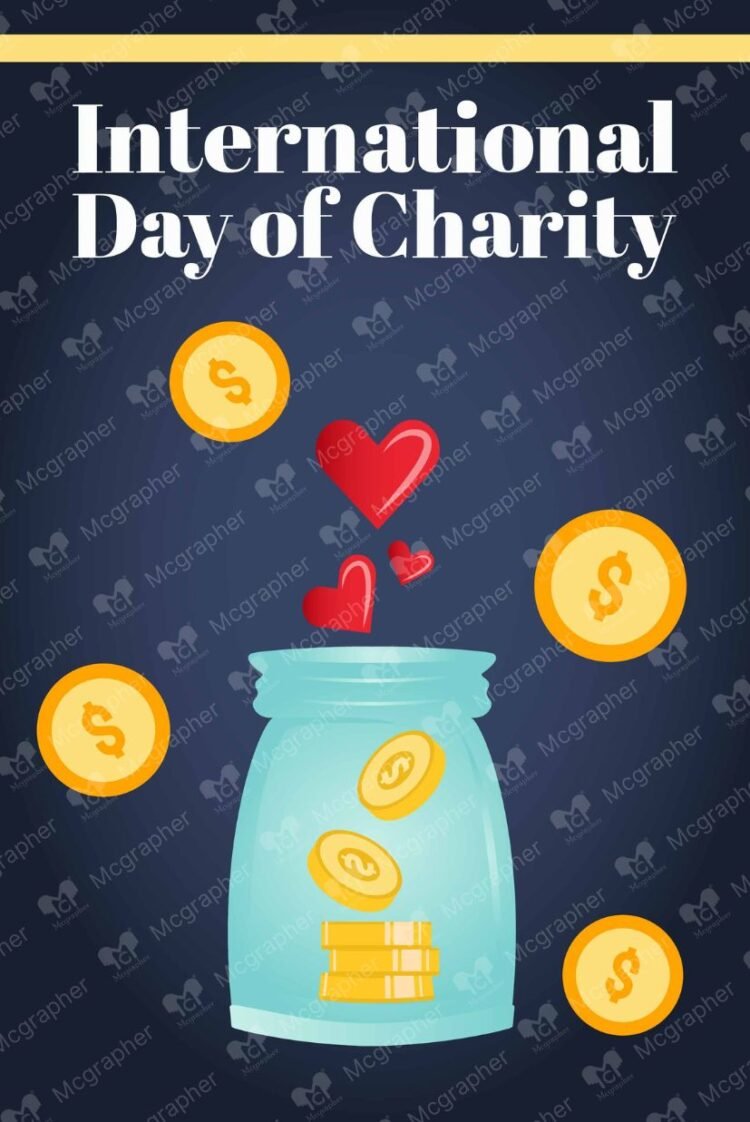International Charity Day vector illustration