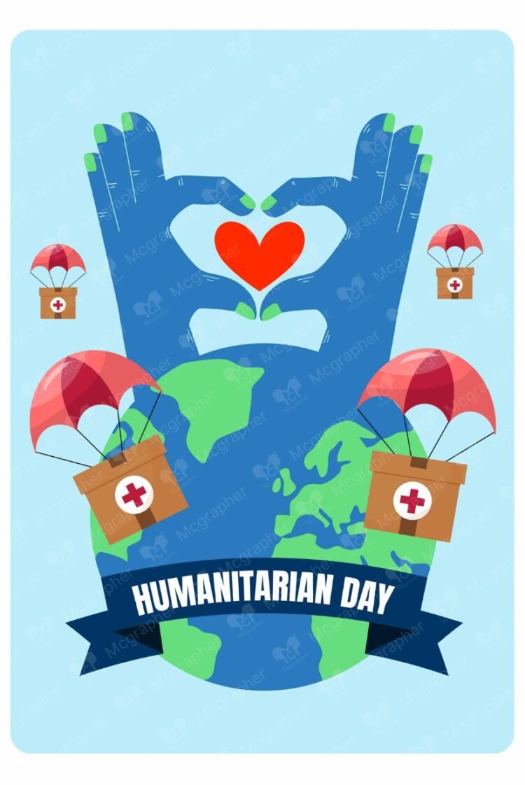 World Humanitarian Day aids illustration