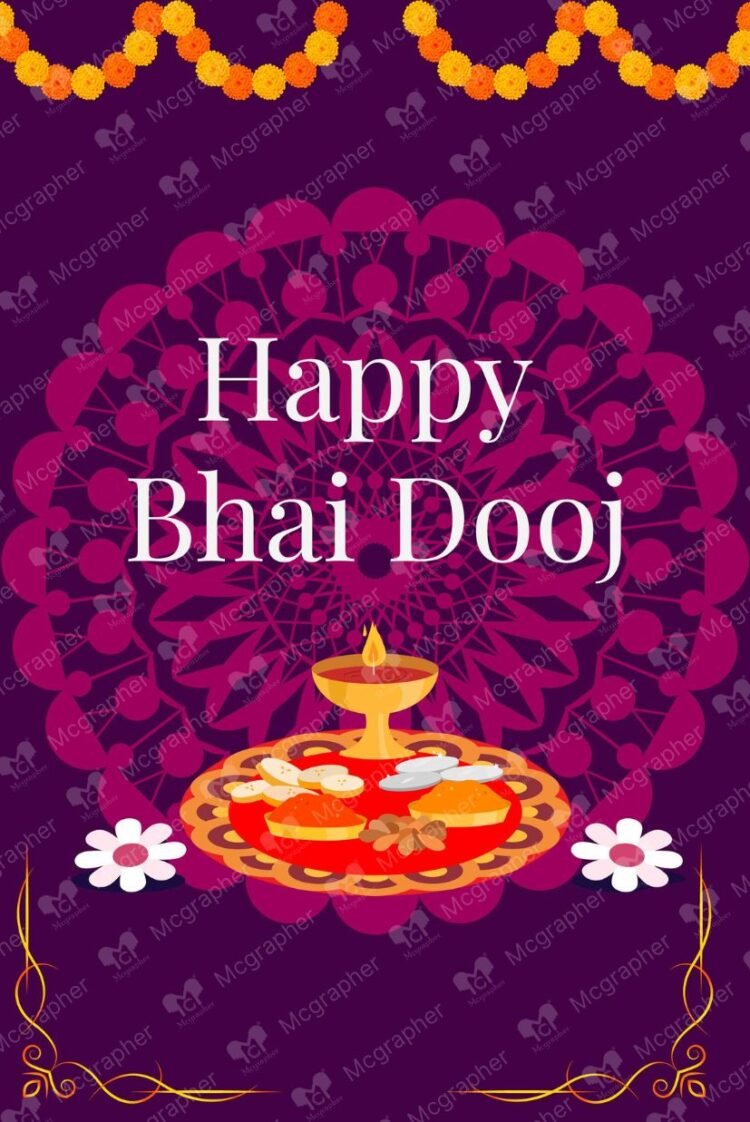 Happy Bhai Dooj Vibes illustration