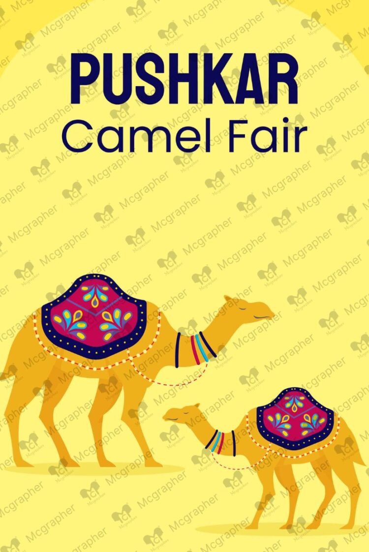 Pushkar Camel fair festival illustration