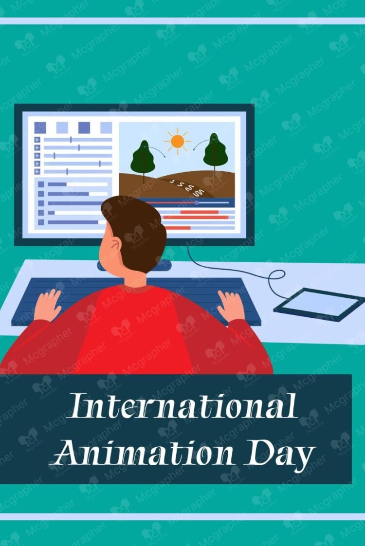 Animation Day Artist vector illustration