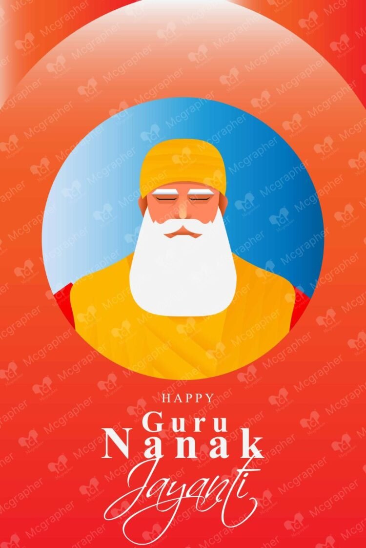 Guru Nanak Jayanti India vector illustration