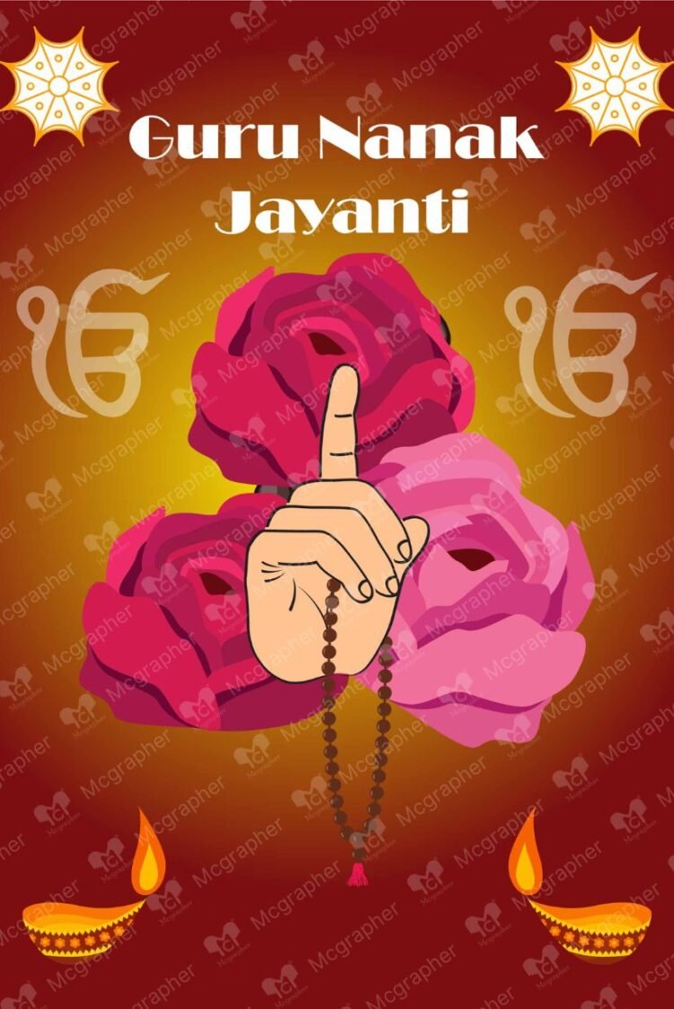 Guru Nanak Jayanti Religious vector illustration