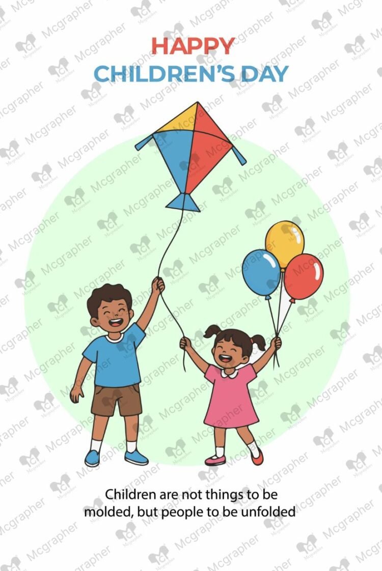 Children's day joy vector Illustration
