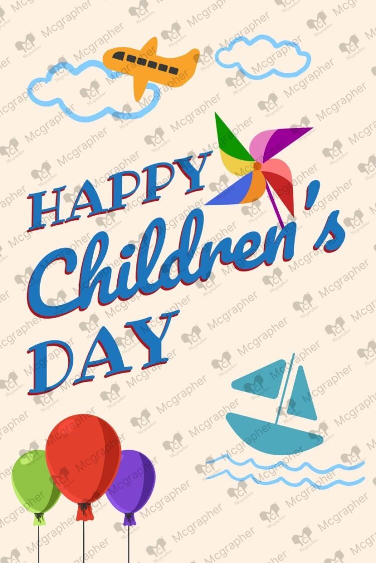 Happy Children's day art Illustration