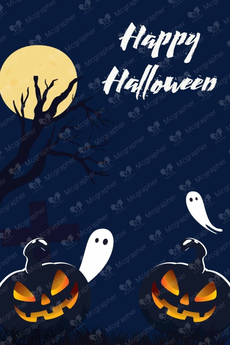 Happy Halloween horror night Vector illustration