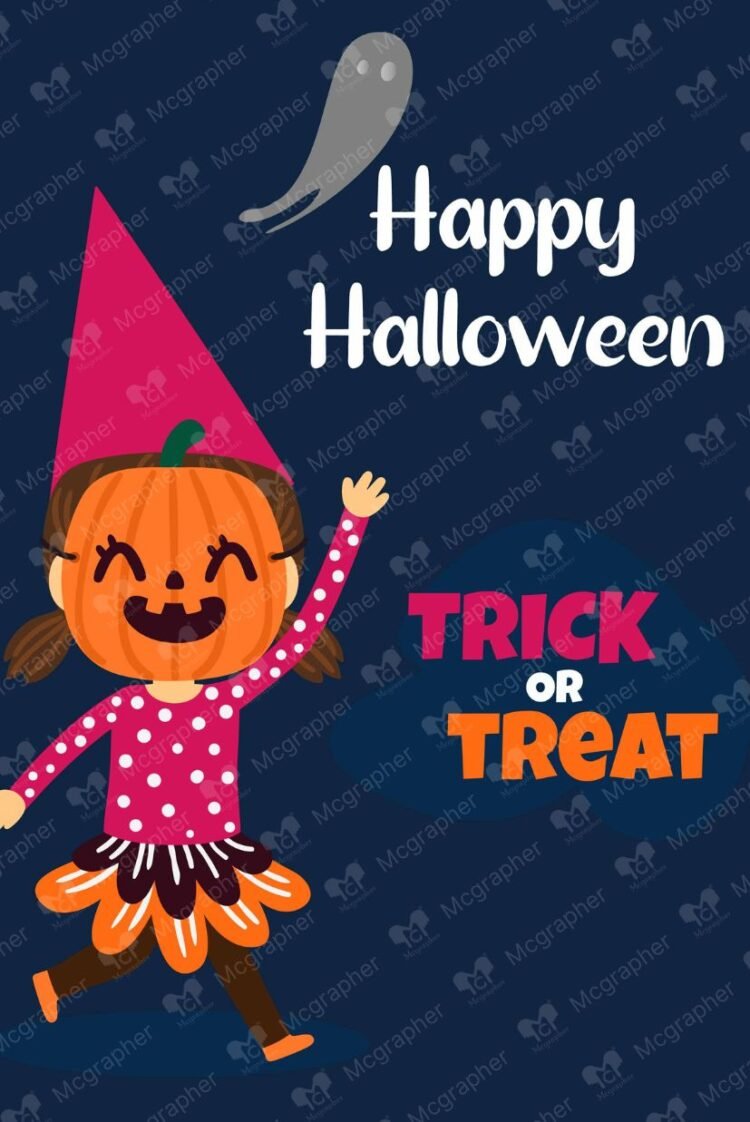 Happy Halloween Scary Ghost Vector illustration