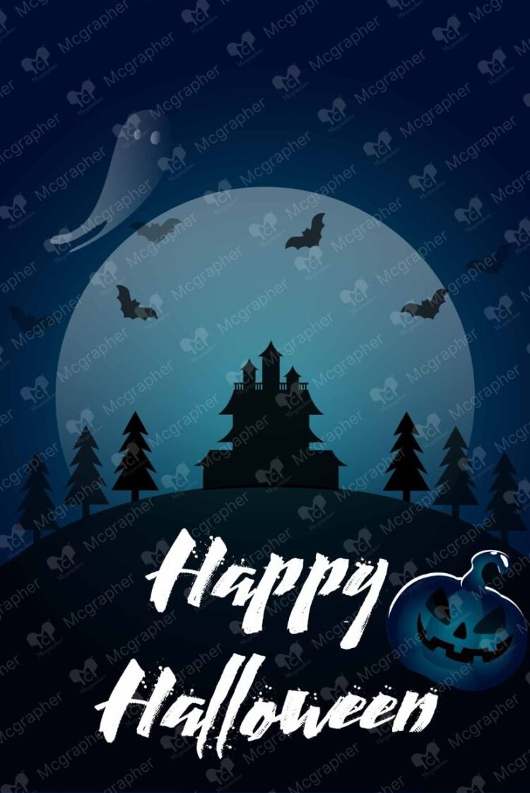 Happy Halloween Scary Ghosts Vector illustration
