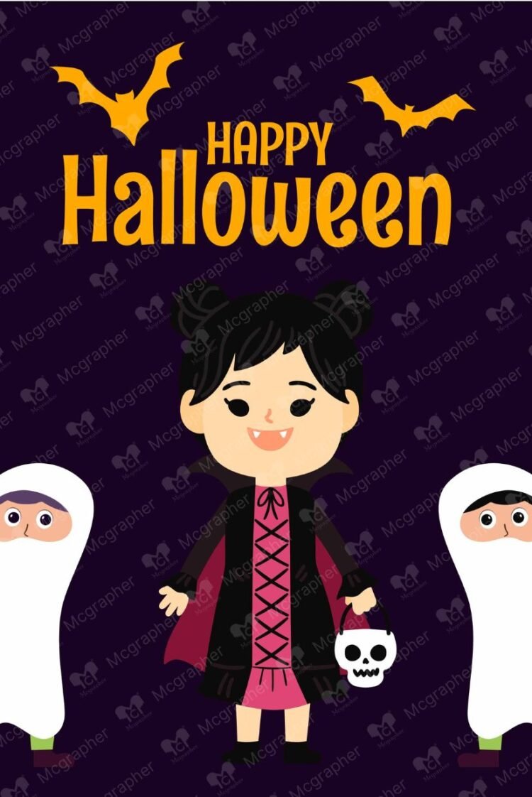 Happy Halloween creepy Ghosts Vector illustration