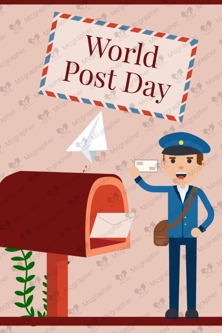 World Post Day Envelope illustration