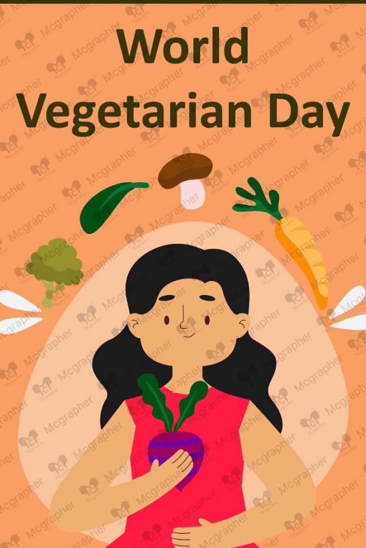 Vegetarian Day Lifestyle illustration