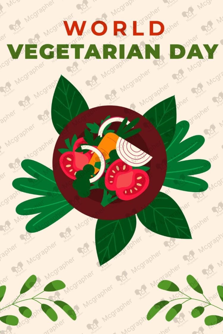 World Vegetarian Day Lifestyle illustration