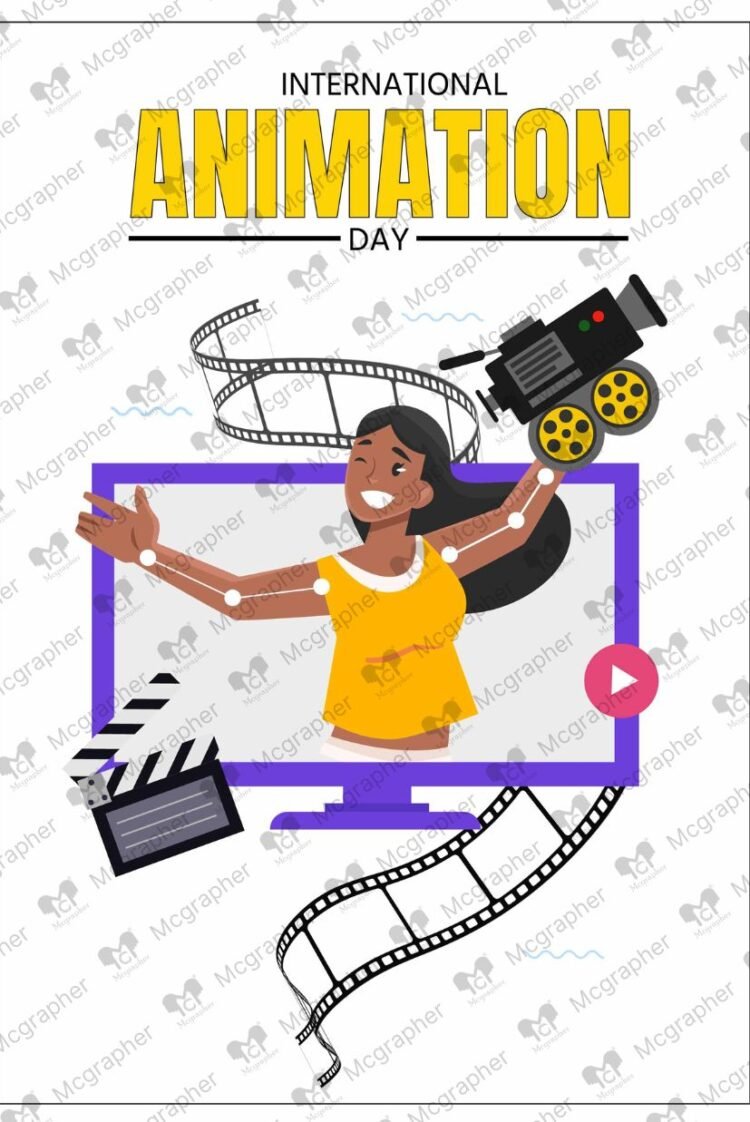 International Animation Day vector illustration