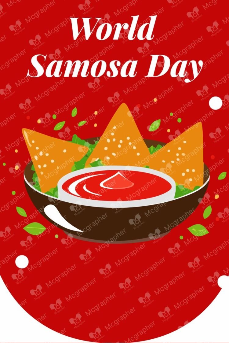 World samosa day Fast food lovers vector illustration