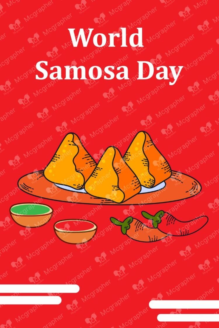 World samosa day delight vector illustration
