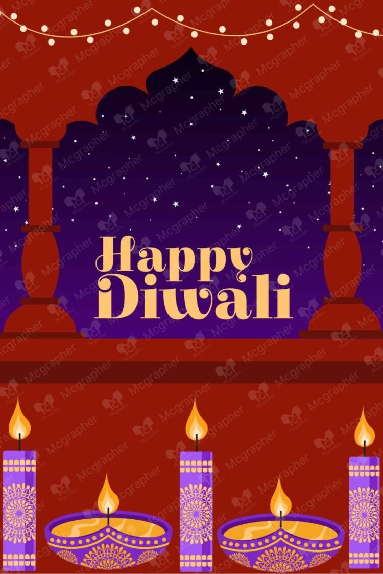 Deepavali Festival diya illustration