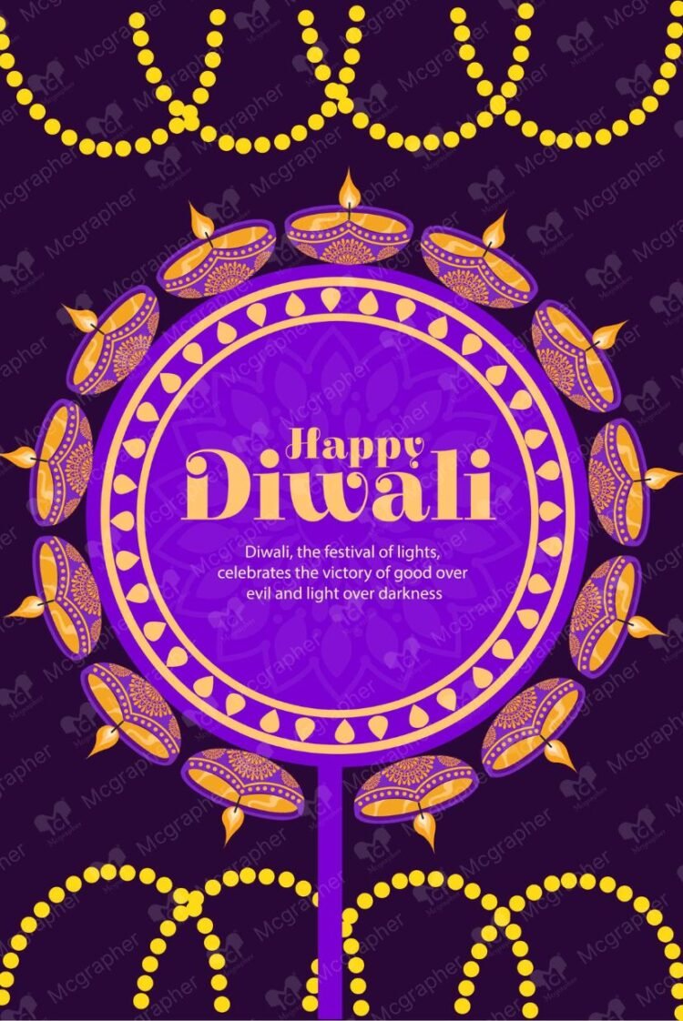 Deepavali Festival Banner illustration