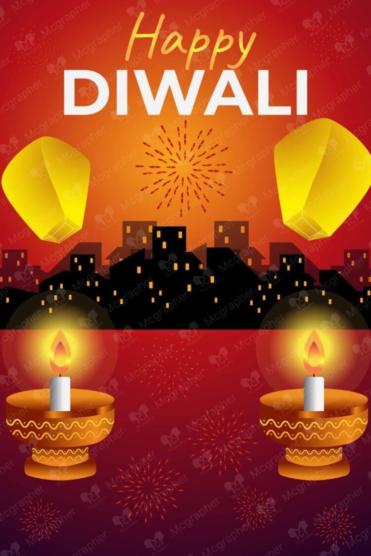 Diwali Indian festival illustration
