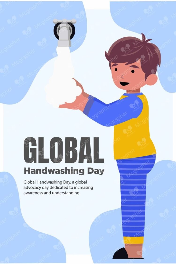 Global Handwashing awareness vector illustration
