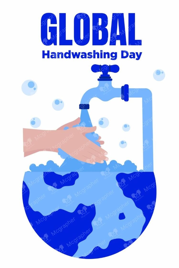 World Handwashing Day hygiene vector illustration
