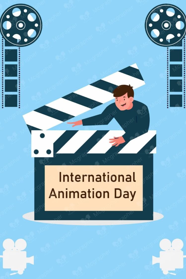 World Animation Day vector illustration
