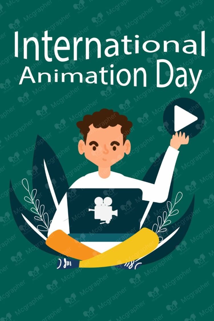 International Animation Day vector illustration