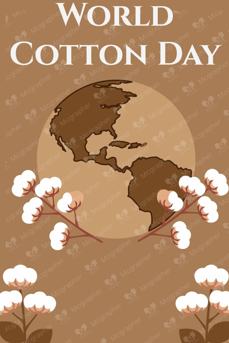 Global Cotton Day vector illustration