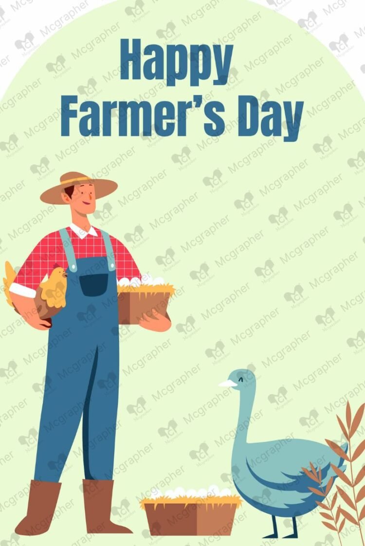 Farmer's Day crops Illustration