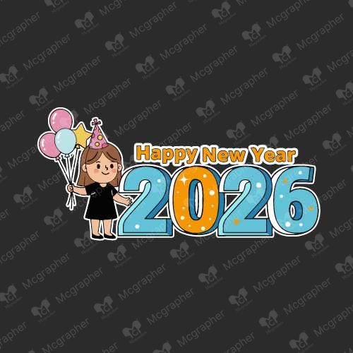 New Year Party 2026 Clipart