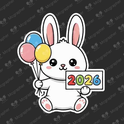 Happy New Year 2026 Clipart