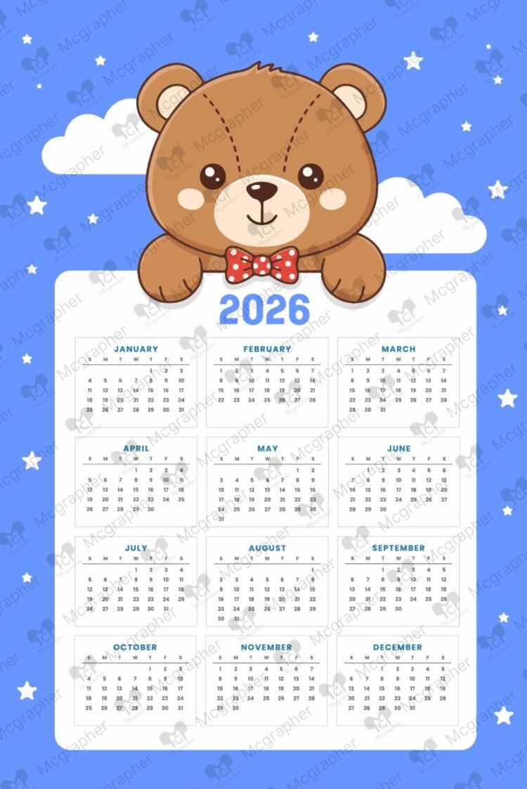 2026 Teddy Calendar