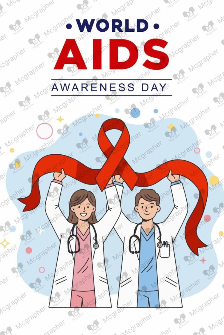 World AIDS Awareness Illustration