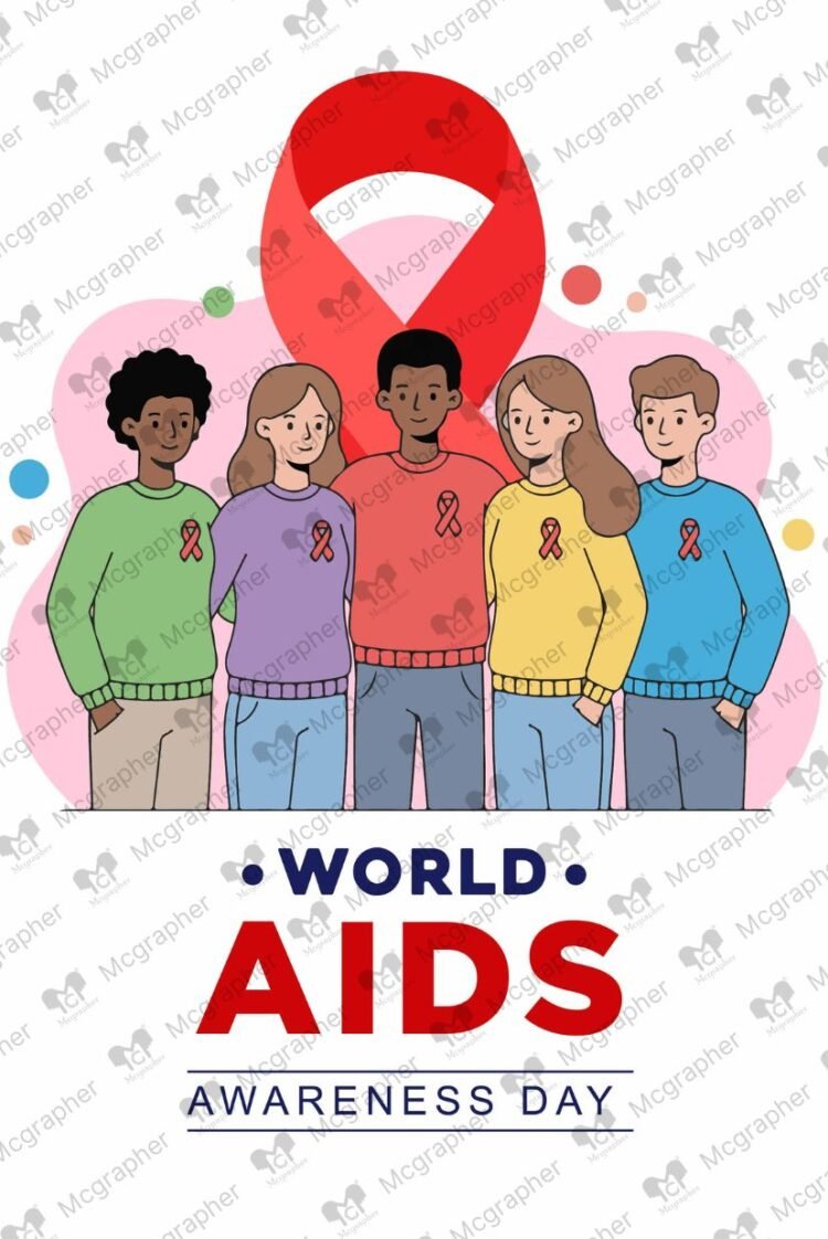 Global AIDS Awareness Illustration