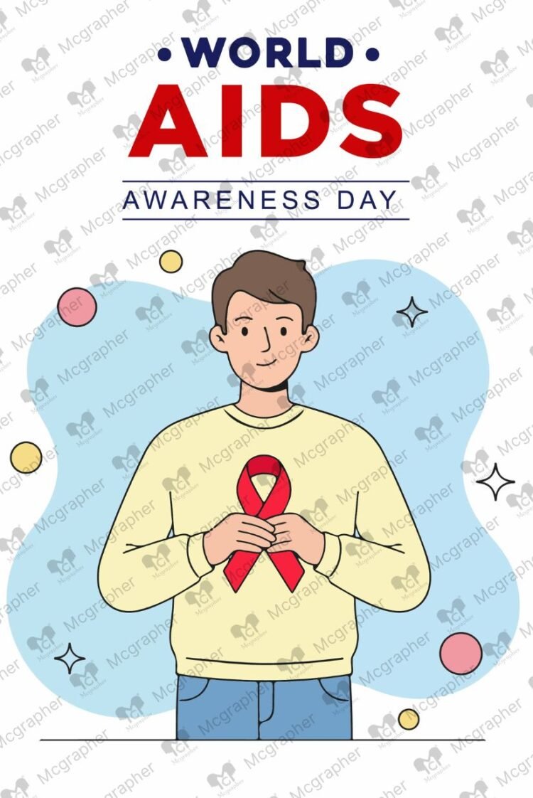 AIDS Awareness Healthcare Illustration