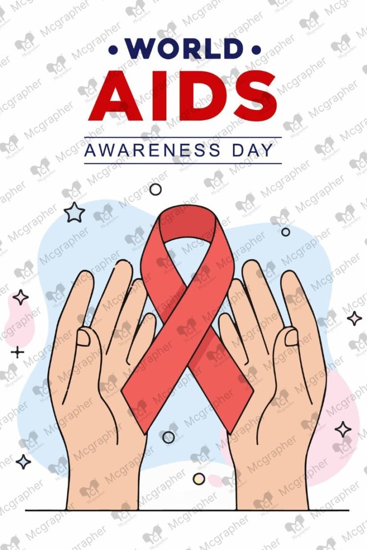 AIDS Awareness Ribbon Illustration