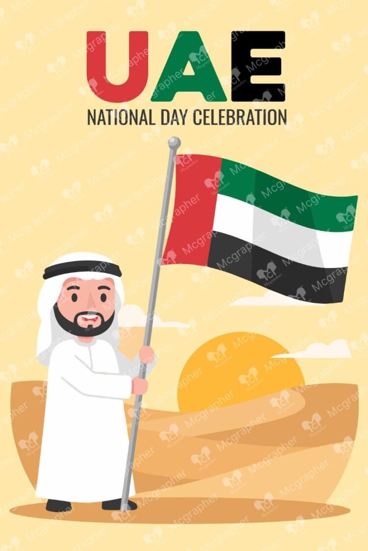 UAE National Celebration Illustration