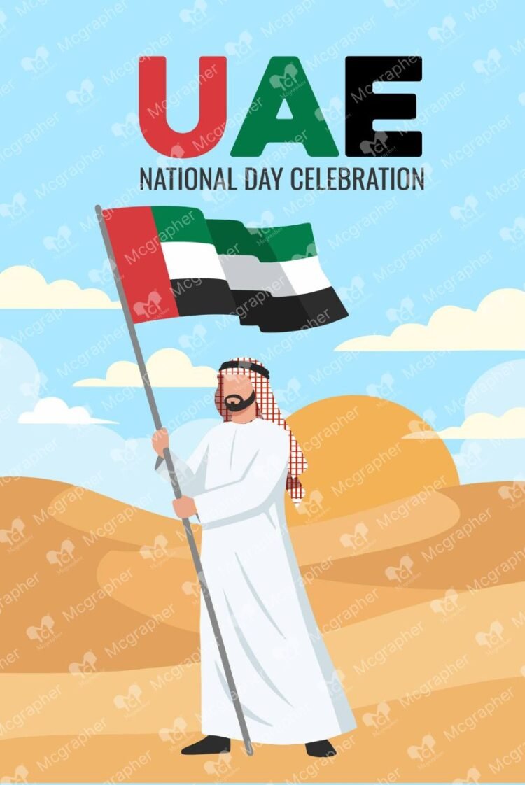 UAE National Day Celebration Illustration