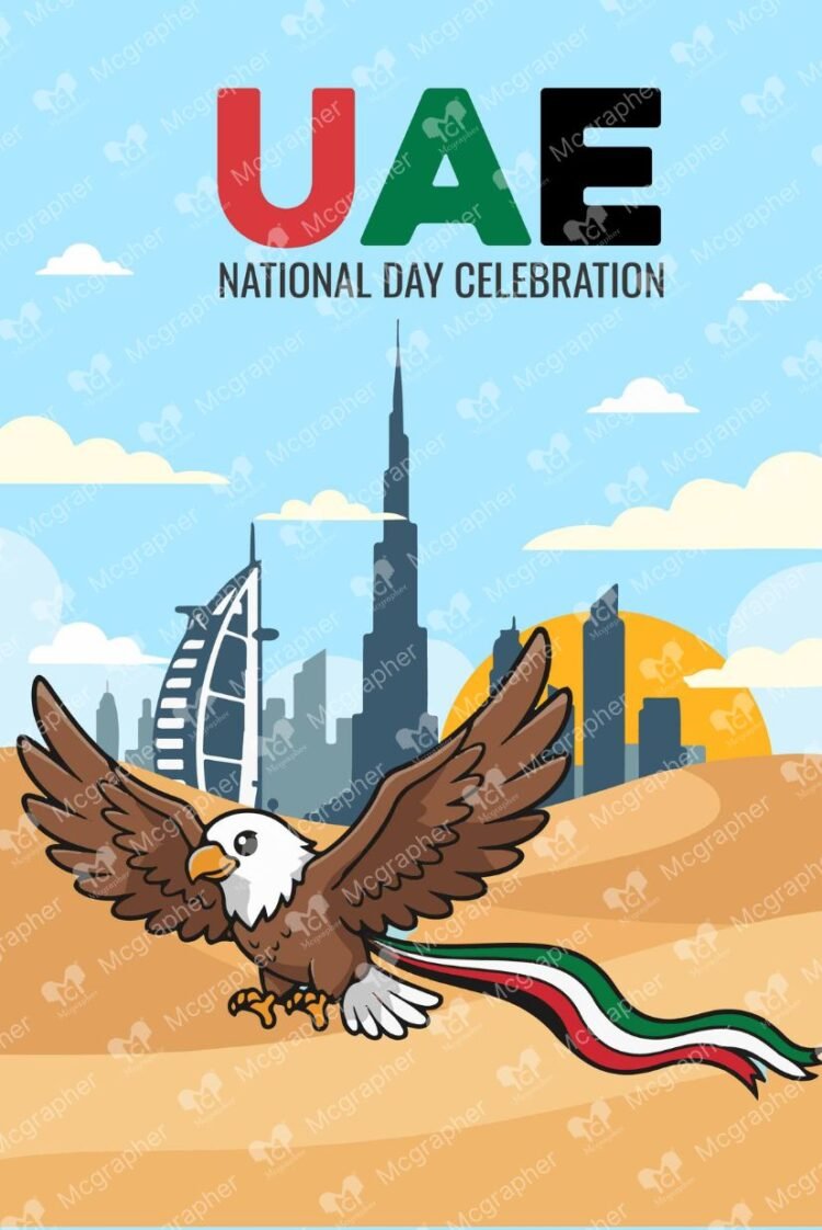 UAE National Day Middle East Illustration