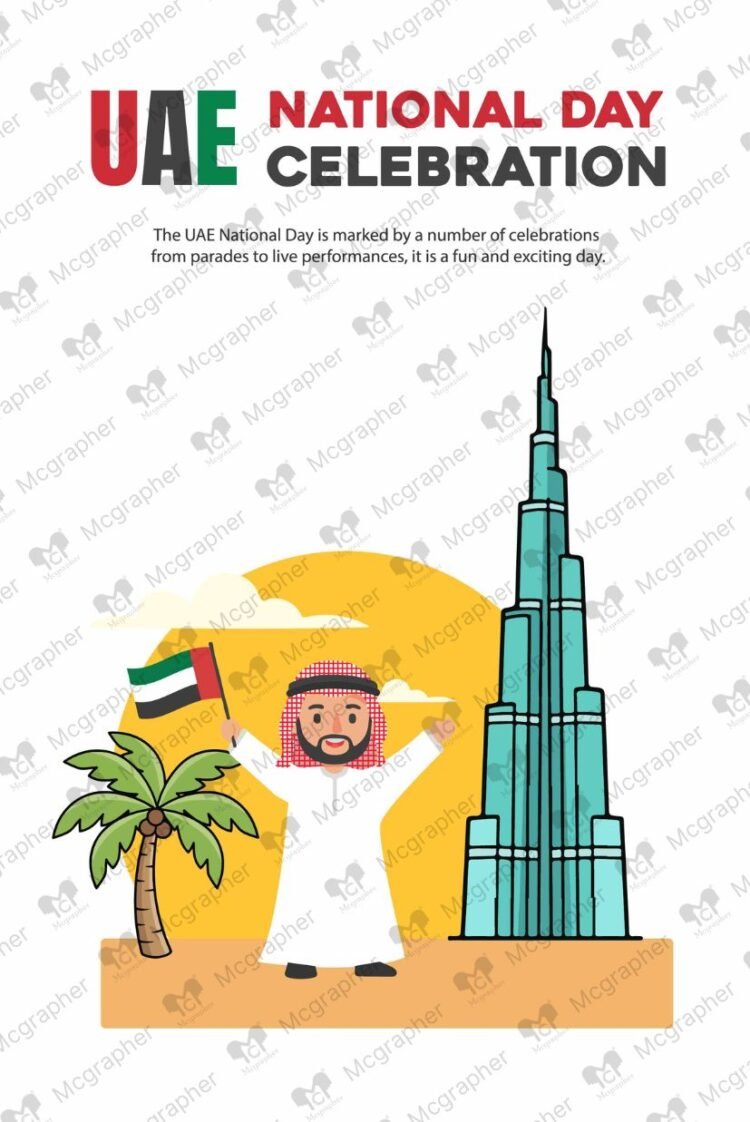 UAE National Day Flag Creative