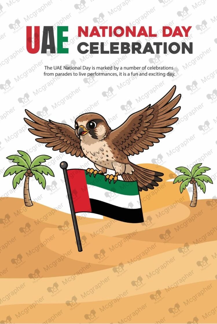 UAE National Day Flag illustration