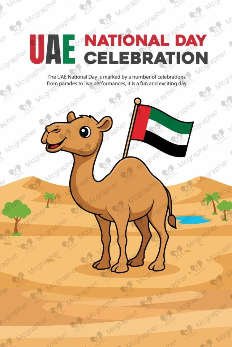 UAE National Day Emirati Vector